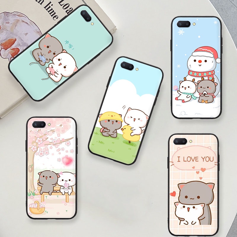 Ốp Bảo Vệ Mềm Màu Đen Tương Thích Cho Samsung Ultra S22 A32 J7 A8 A82 Duo Pro Plus NCB-133 Đào Và Mè