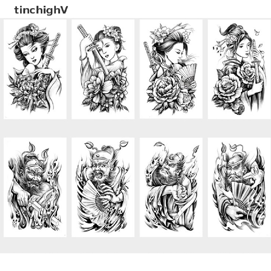 Hình Xăm Dán Tạm Thời Hình Đầu Lâu Màu Đen Quyến Rũ Chống Nước