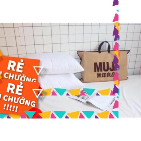 D Ruột gối Muji ép hơi kích thước 50x70 cm, gối bông gòn (1 đôi)