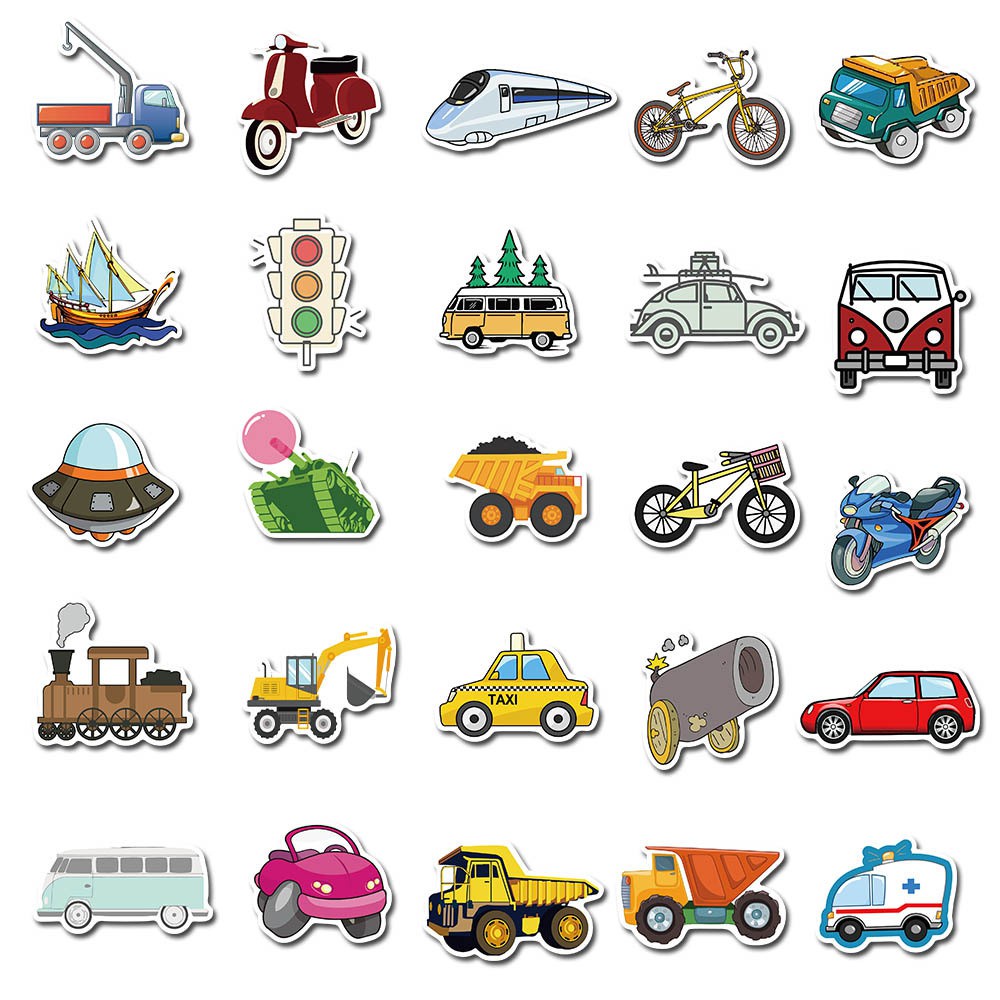 Sticker dán cao cấp PHƯƠNG TIỆN GIAO THÔNG Cực COOL