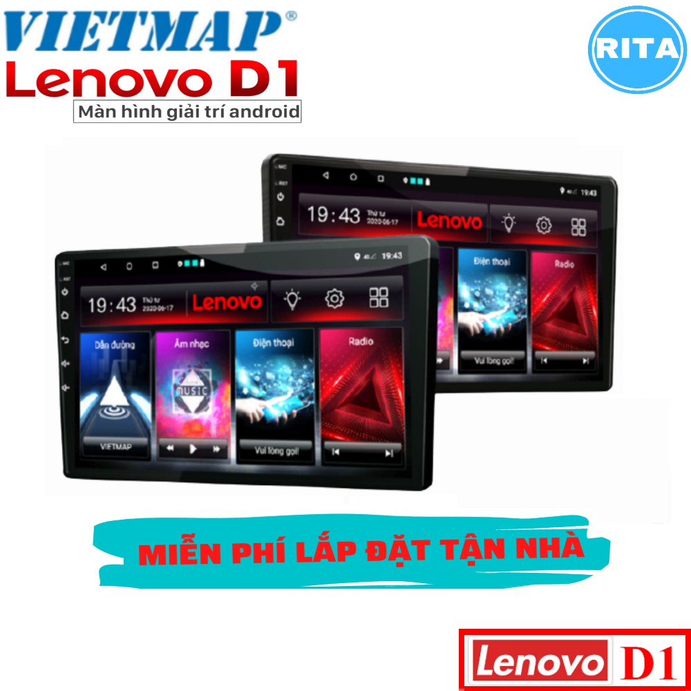 [Miễn Phí Lắp Đặt] Màn Hình Android Vietmap Lenovo D1 + [Sim 4G] + [Mã Giảm]