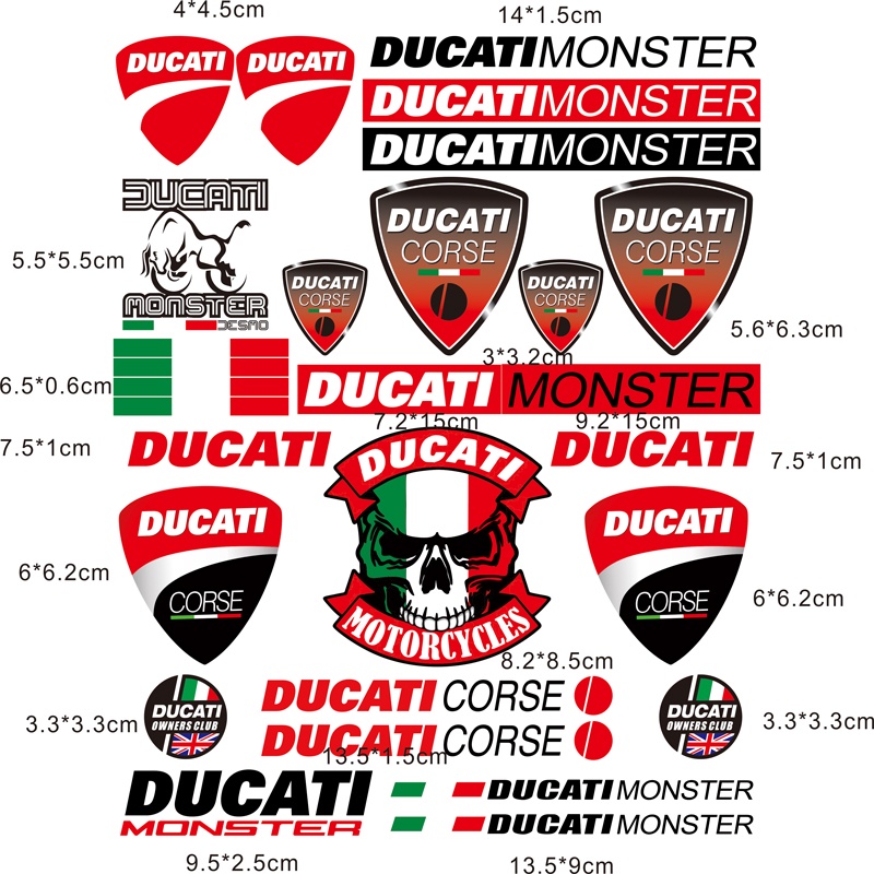 Phù Hợp Miếng Dán Phản Quang Chống Thấm Nước Trang Trí Mũ Bảo Hiểm Xe Mô Tô ducati scrambler800 icon 1199 v2 v4