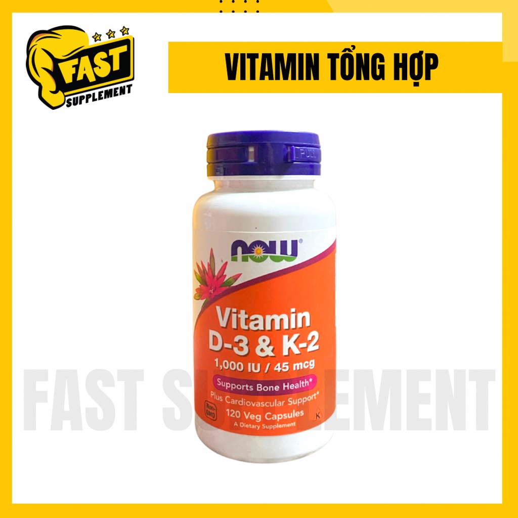 Vitamin D3 K2 Now Tăng sức đề kháng 120 viên