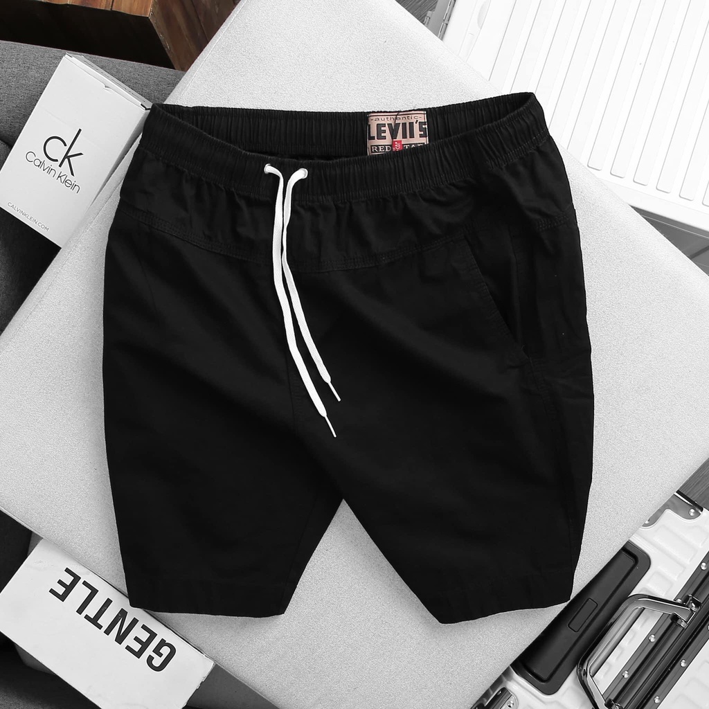 Quần short nam bigsize cao cấp, quần đùi nam kaki lưng thun co giãn