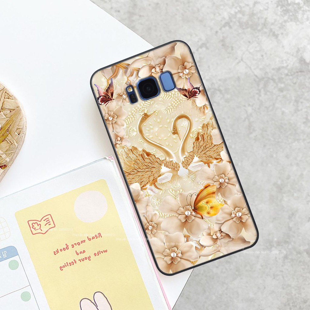 Ốp lưng Samsung S8 / S8 PLUS hình hình hoa, thiên nga, đẹp thời trang - CAO CẤP - SANG TRỌNG