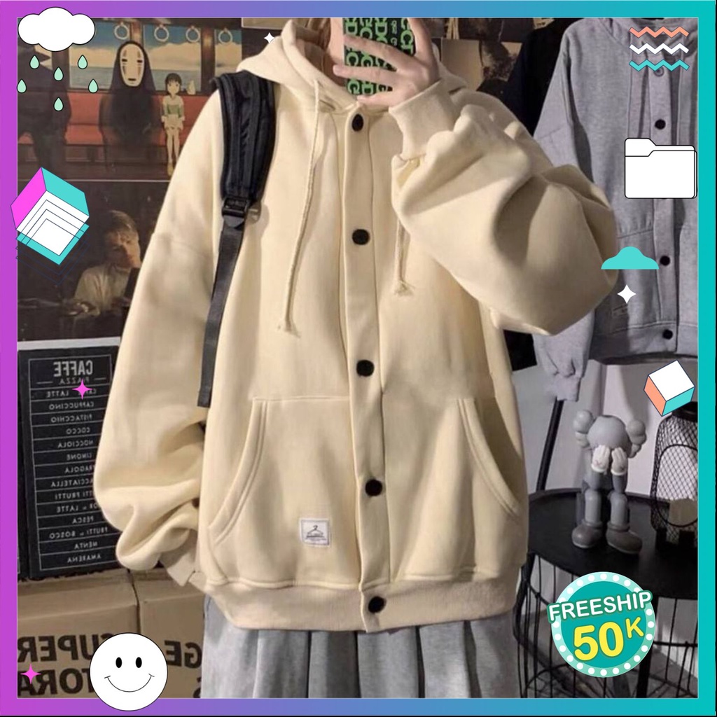 Áo hoodie nỉ bomber nam nữ  Ulzzang Unisex from rộng ovesize siêu đẹp vải dày mẫu mới hot nhất năm | BigBuy360 - bigbuy360.vn