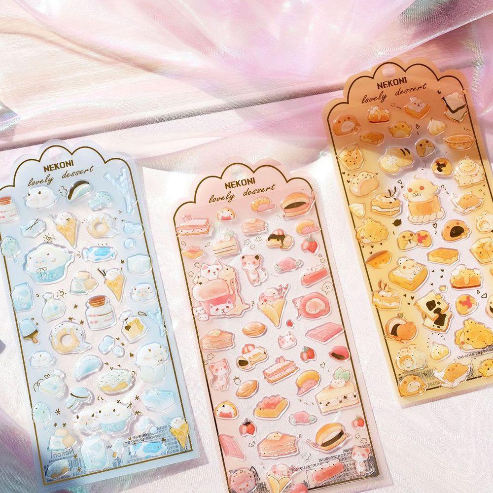 Miếng Dán Epoxy 3D Trang Trí Văn Phòng Phẩm|Miếng Dán Trang Trí Sổ Tay / Nhật Ký / Lập Kế Hoạch Tự Dính