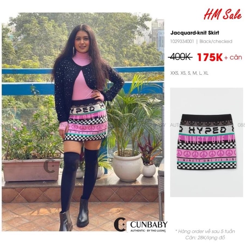 Set áo gile bà chân váy ôm hm size S