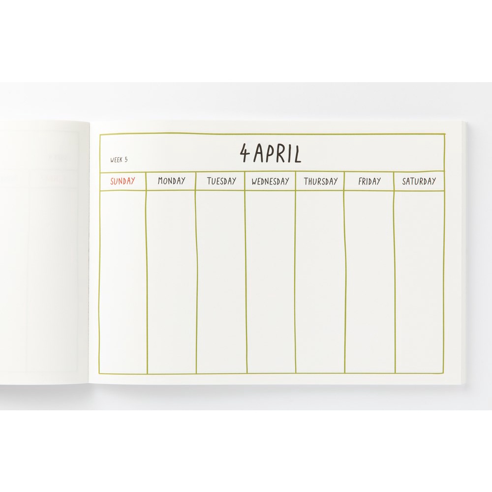 Cuốn Lịch Ghi Chú Kế Hoạch Hàng Tuần 18 Tháng ARTBOX Hàn Quốc Thiết Kế Viền Vàng
