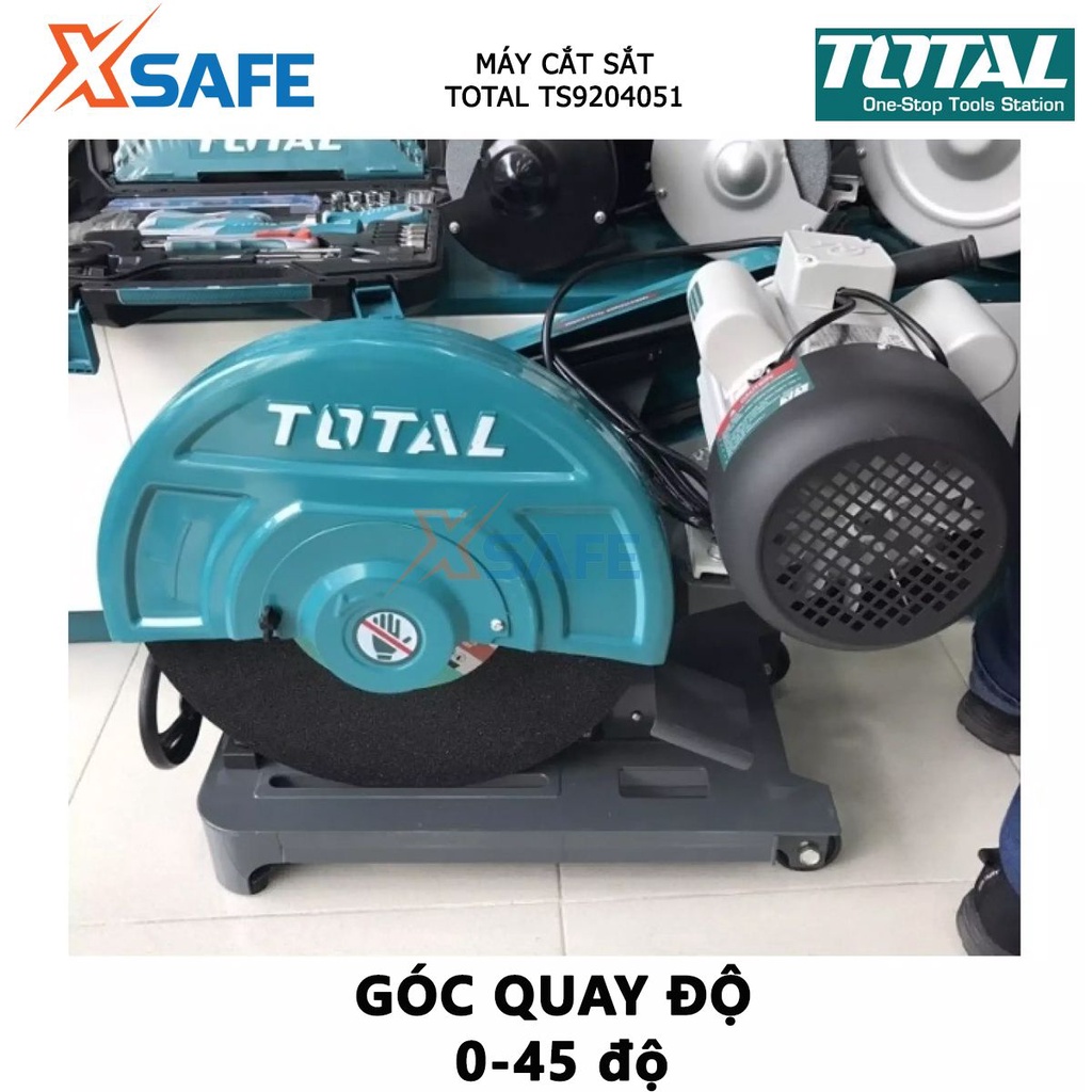 Máy cắt sắt bàn TOTAL TS9204051 motor cảm ứng, điện áp 220-240V, 1 pha công suất 3KW(4HP), kèm 1 đá cắt