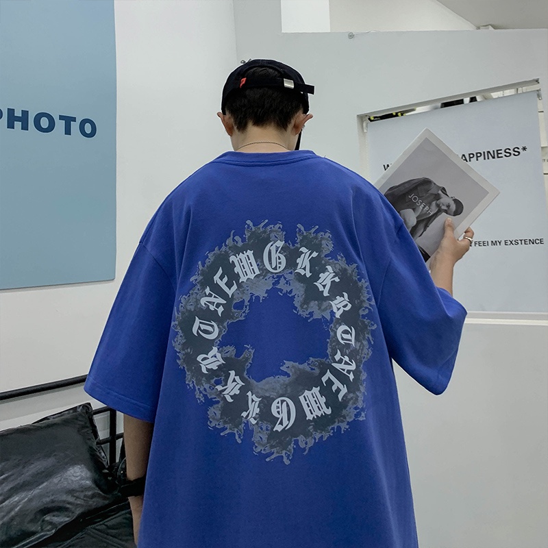 Áo Thun Tay Ngắn Cổ Tròn In Họa Tiết Thời Trang Dành Cho Nam size M-5XL