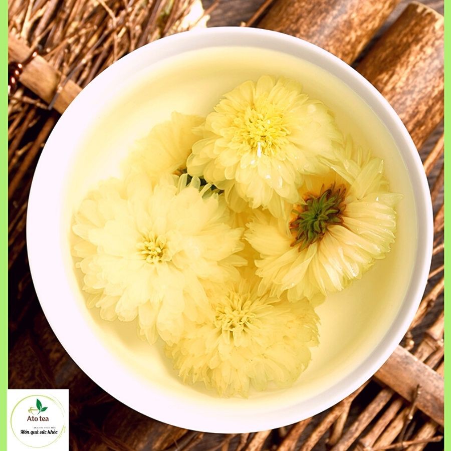 Trà hoa thiên nhiên- KHÔNG CHẤT BẢO QUẢN - Trà hoa cúc trắng, bạch cúc