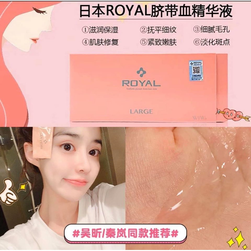 [CHÍNH HÃNG 100%]Một hộp 90 Gói Tinh chất Serum Nhau Thai Cuống Rốn Royal 👩 loại mới nhất