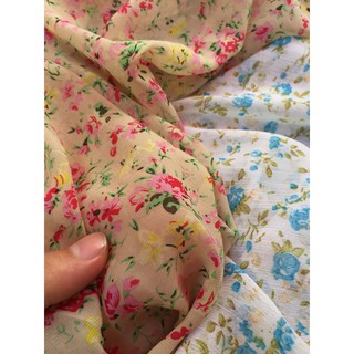Voan chiffon hoa nhí