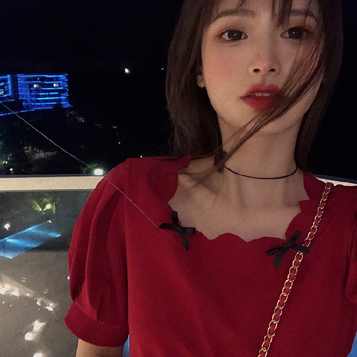 Áo thun ZHELIHANGFEI tay ngắn cổ vuông dáng rộng đơn giản thời trang mùa hè 2022 dành cho nữ