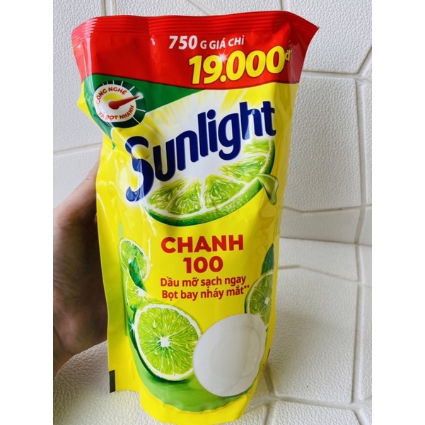 Nước Rửa Chén Sunlight Túi 750g Chanh/Trà Xanh/Thiên Nhiên