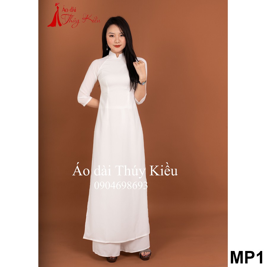 Áo dài Thúy Kiều - Áo dài trắng học sinh K60 + K61 ADTK ❤️FREESHIP❤️ mềm mại, co giãn, thấm hút mồ hôi