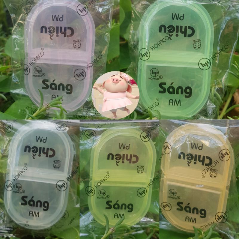 Hộp chia thuốc 2 ngăn Hofaco