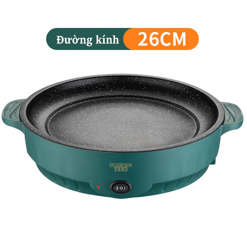 Chảo nướng điện Hàn Quốc 2 MỨC NHIỆT cao cấp, đường kính 26cm