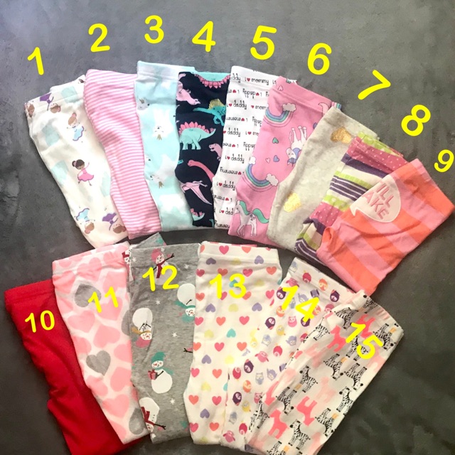 Quần legging dài legging lỡ ,đùi size 9m -5/6y sale 35k 1c set 2 70k