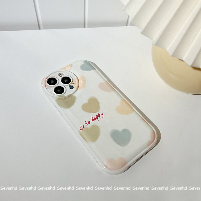 Ốp Điện Thoại Mềm Đệm Khí Hình Trái Tim Mắt To Nhiều Màu Cho iPhone 14 13 12 11 Pro Max X XR Xs Max 8 7 6 6s Plus SE 2020