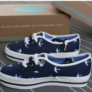 Giày Keds Nữ Trắng Cánh Chim Én