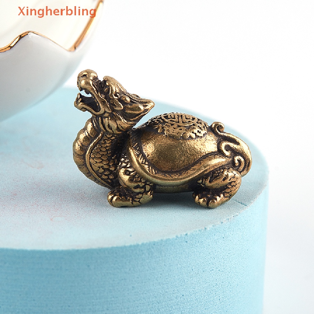 Mô Hình Đầu Rồng Rùa Bằng Đồng Thau Phong Cách Cổ Điển