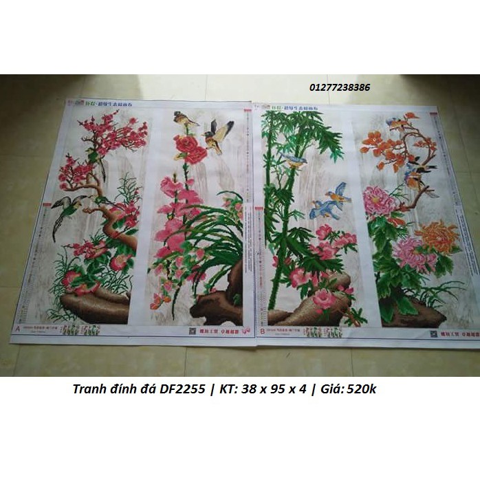 (TH) Tranh thêu chữ thập - tranh đính đá tứ quý | BigBuy360 - bigbuy360.vn