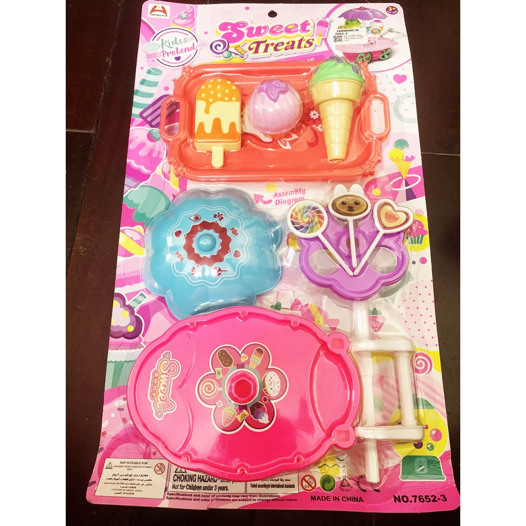 Đồ chơi xe đẩy bán kem và ngựa pony