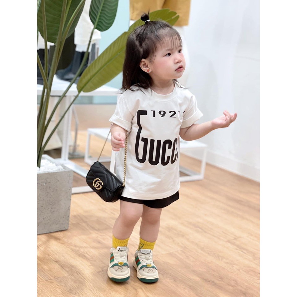 Áo thun trẻ em SAMY KIDS áo phông cho bé trai, bé gái tay lỡ unisex vải cotton Guci