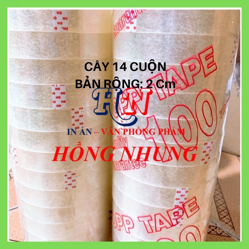 1 Cuộn Băng Keo Trong 100 yard, bản rộng 2 cm