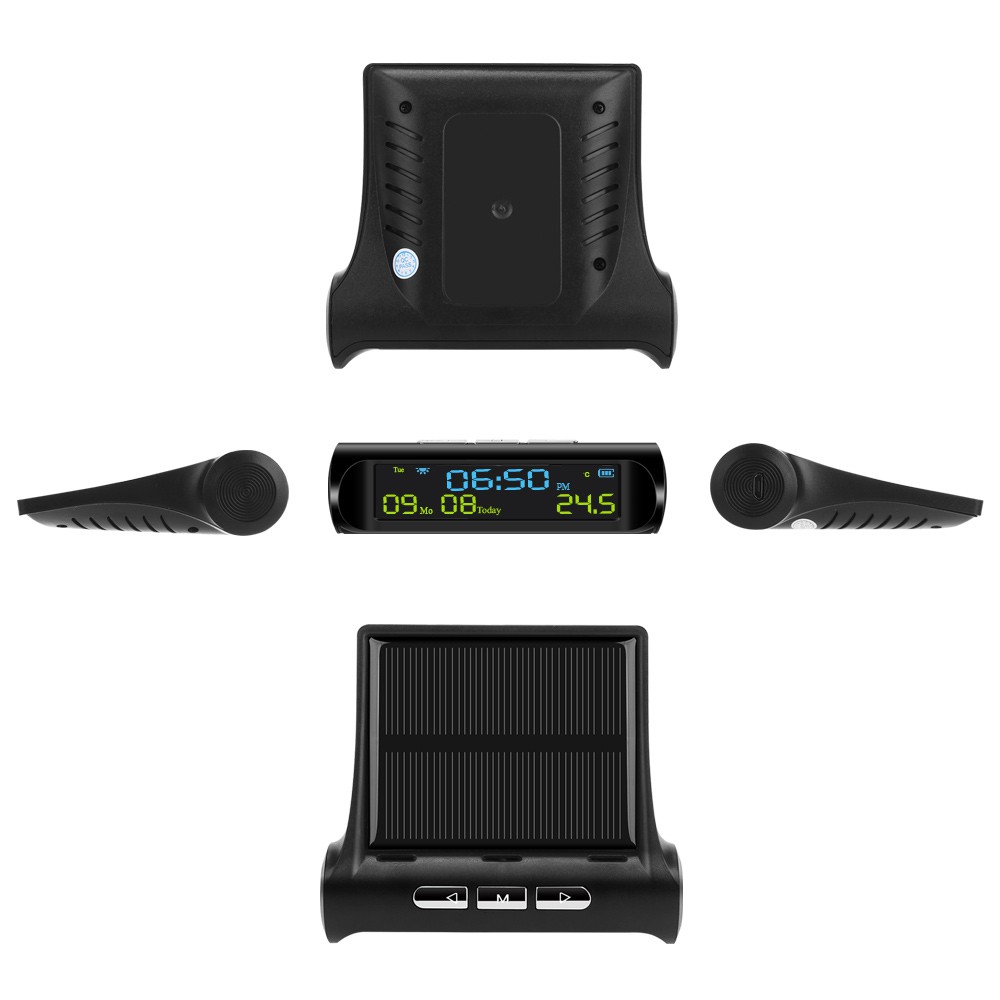 Đồng Hồ Năng Lượng Mặt Trời Chống Thấm Nước 3 Trong 1 Cho Xe Hơi / Xe Tải