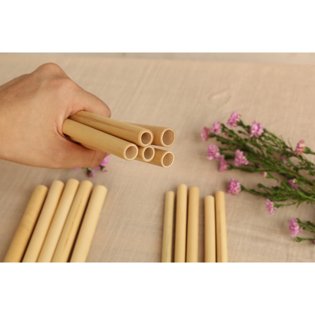 Ống hút tre - Dài 20cm  - Uống trà, sữa, sinh tố