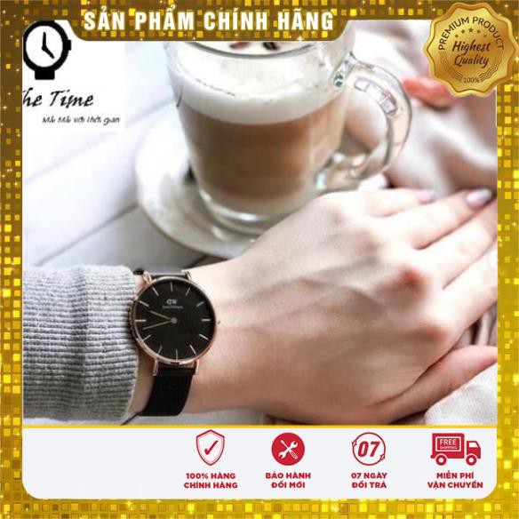 Đồng hồ dây da DW nữ 28mm-32mm Authentic - DW Classic Petite Fullbox Túi Xách ,Hộp , Sách Hướng Dẫn , thẻ, tag check cod