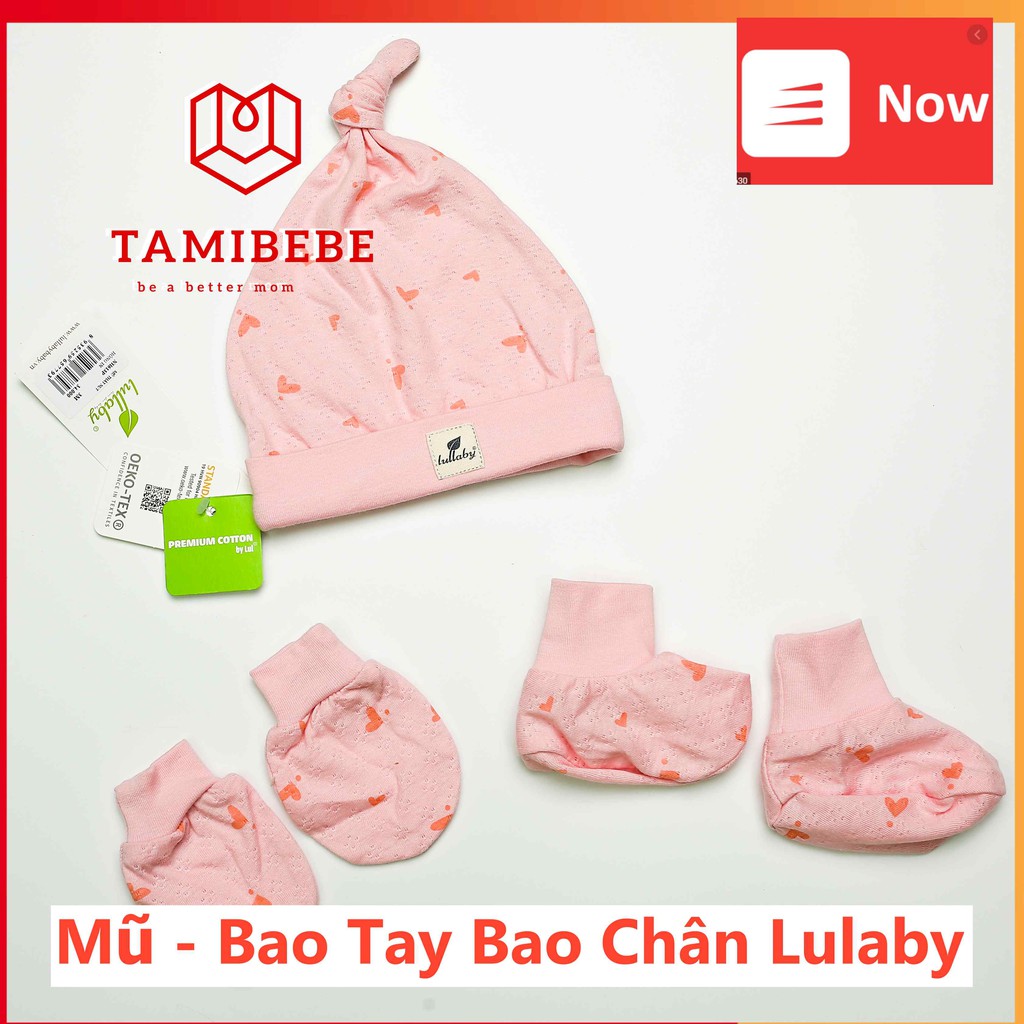 Mũ, bao tay, bao chân sơ sinh , yếm Xả kho -TAMIBEBE