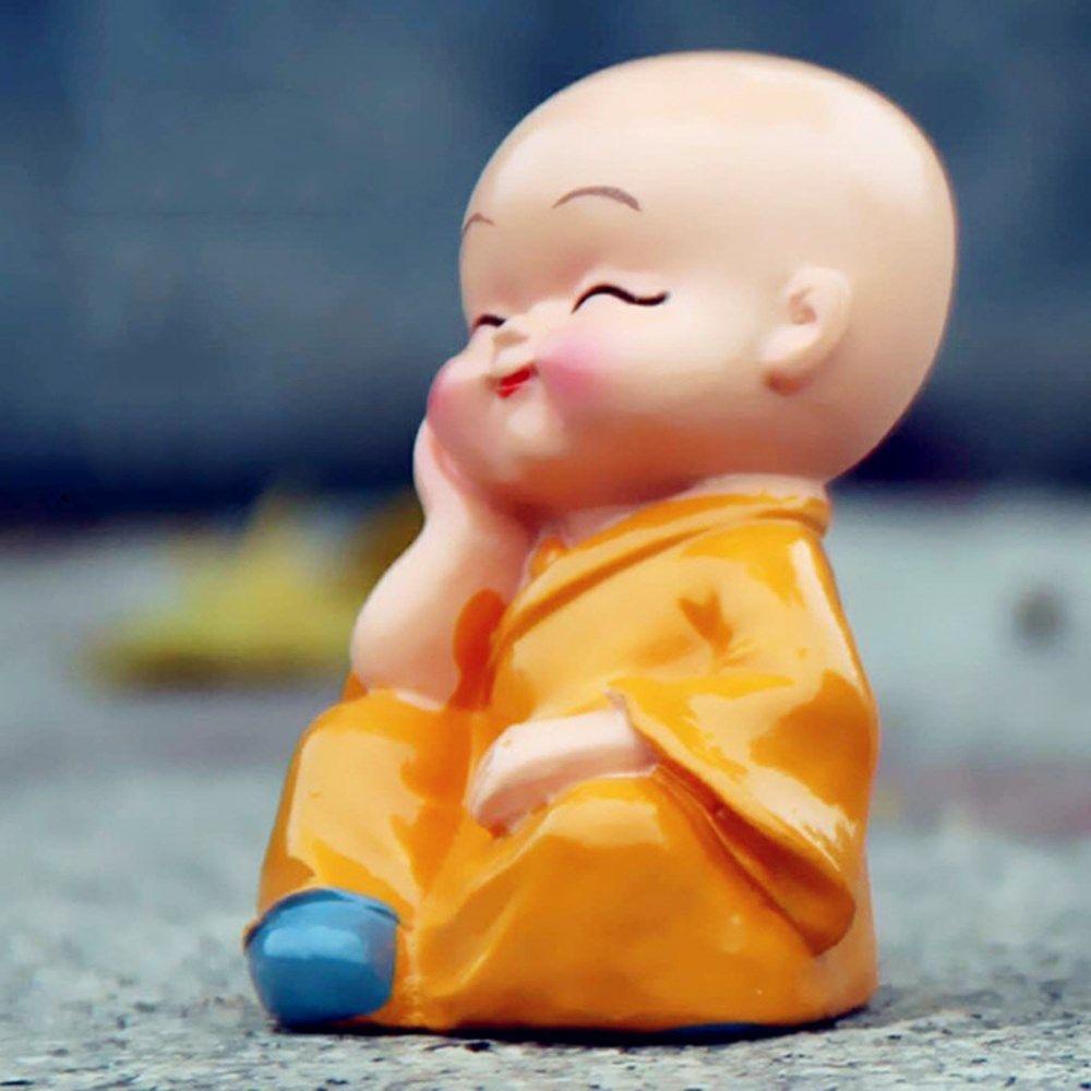 Set 4 Tượng Chú Tiểu Trang Trí Sân Vườn