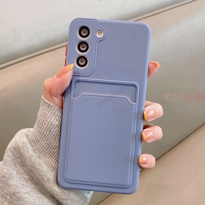 Ốp Điện Thoại Silicon TPU Mềm Chống Sốc Có Ngăn Đựng Thẻ Cho Samsung Galaxy S21FE 5G S21 S 21 Plus FE Ultra 4G 5G