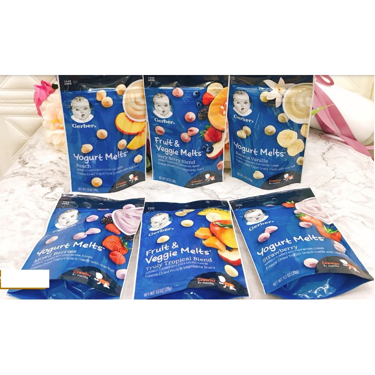 Bánh sữa chua khô Gerber 28gr (Mẫu mới)