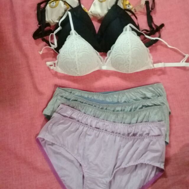Sét áo bra lụa. Và quần cotton lụa