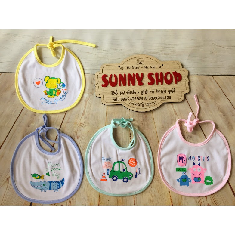 Set 3 YẾM CỘT DÂY COTTON sơ sinh cho bé yêu