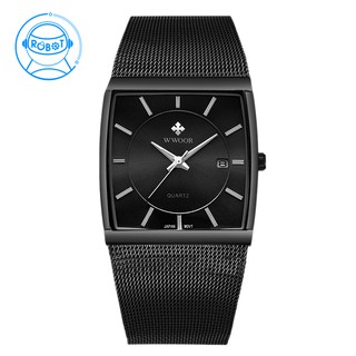 Đồng Hồ Quartz Nam Mặt Vuông Chống Thấm Nước Wwoor