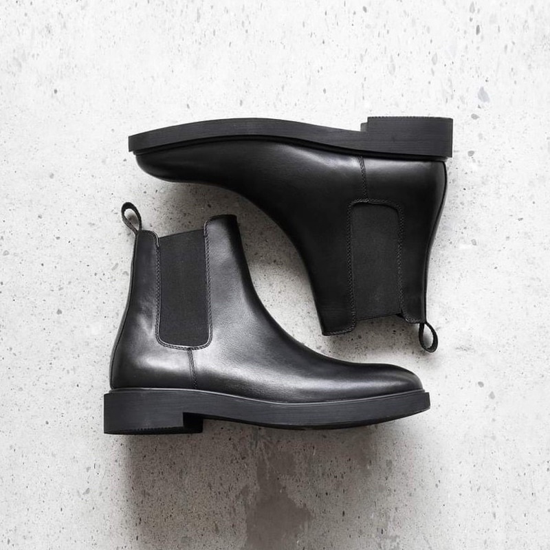 Giày Chelsea Boots Classic - Da Bò Nguyên Tấm Cổ Cao Tăng Chiều Cao Cho Nam