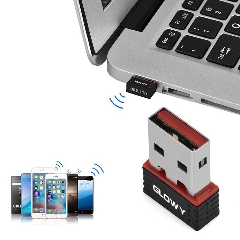 [Chính Hãng]Bộ thu sóng wifi Gloway USB 801 GW511, nhỏ gọn, giúp bắt được tín hiệu xa và ổn định hơn loại thường.