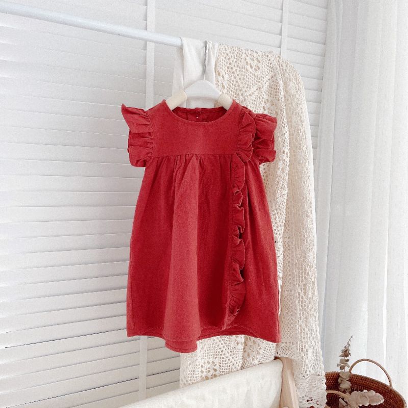✓8-23kg✓ Váy thô đũi dáng babydoll bèo tay áo mozi kids cực xinh
