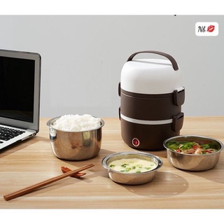 Cặp Lồng Ủ Cơm Hâm Nóng Thức Ăn 3 Tầng Inox Cắm ĐIỆN- Cặp Lồng Giữ Nhiệt