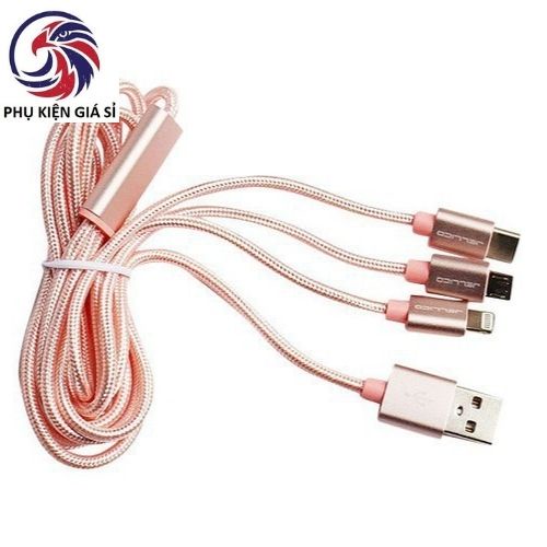 Dây Sạc điện thoại Bọc Dù 3 in 1