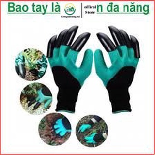 Bộ Găng tay  làm vườn có móng vuốt nhựa cứng  để đào và cào đất,trồng cây