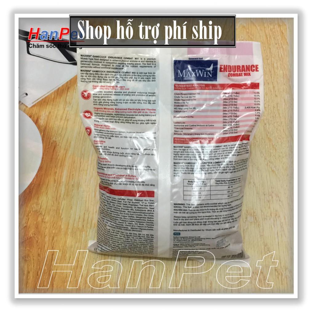 Hỗ trợ Ship-  -Cám gà chọi Maxwin - thức ăn gà đá - kích thích phát triển cơ - gói 1kg (hàng nhập Thái) (hanpet  614)