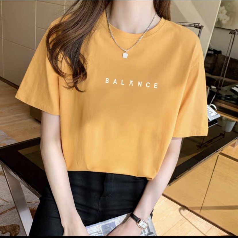 ÁO THUN TAY LỠ UNISEX NAM NỮ IN BALANCE - FREESIZE DƯỚI 75KG