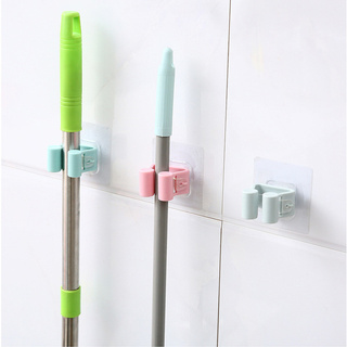 Giá đỡ cây lau nhà gắn tường mới Bàn chải chổi Chổi Giá treo lưu trữ Giá treo tự dính Móc treo Dụng cụ làm sạch